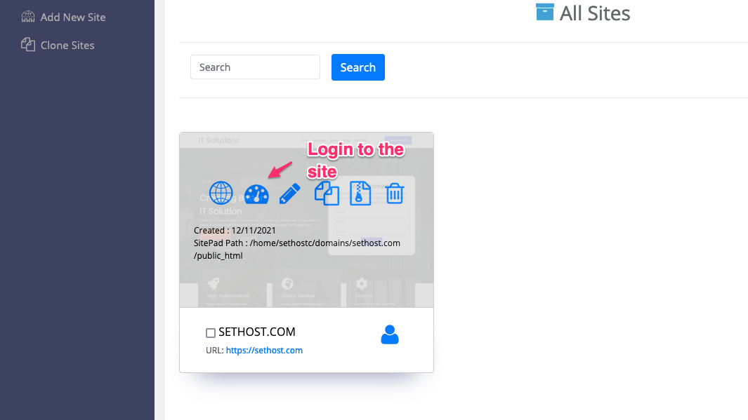 Login to SitePad Editor